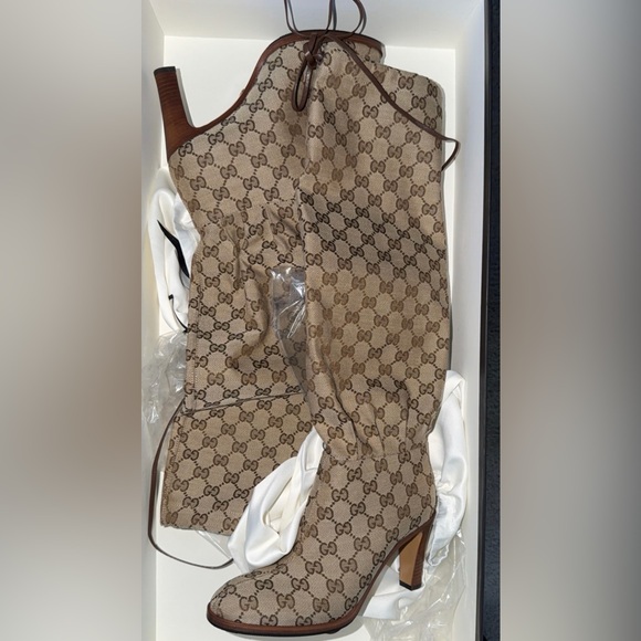 Gucci Shoes - Gucci Brown Over the Knee Boots
